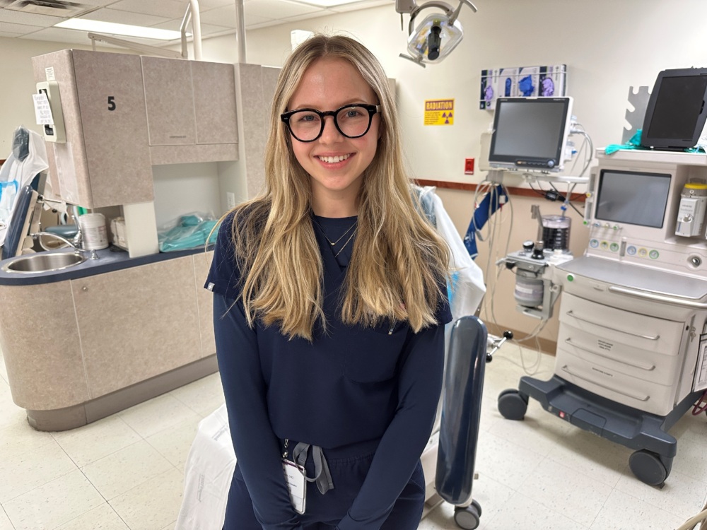 A photo of Dr. Zoe Stenholm, a dentist at the University of Pittsburgh School of Dental Medicine