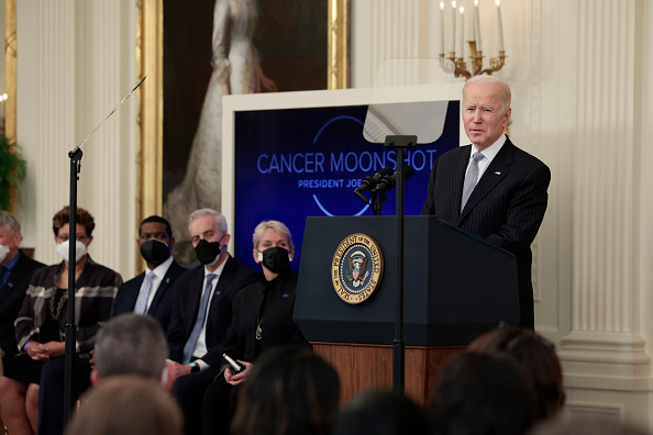Joe Biden making a Cancer Moonshot speech