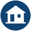 Icon illustration of a house.